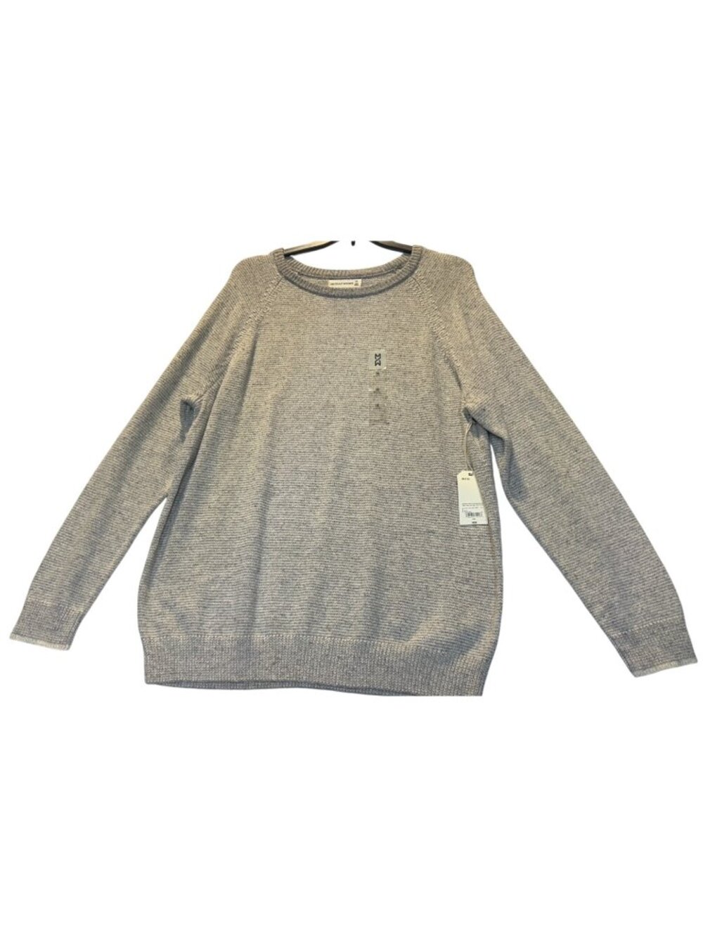 Mutual Weave Size 2XL Big & Tall Sweater Quarry Down Gray Crewneck Knit Pullover